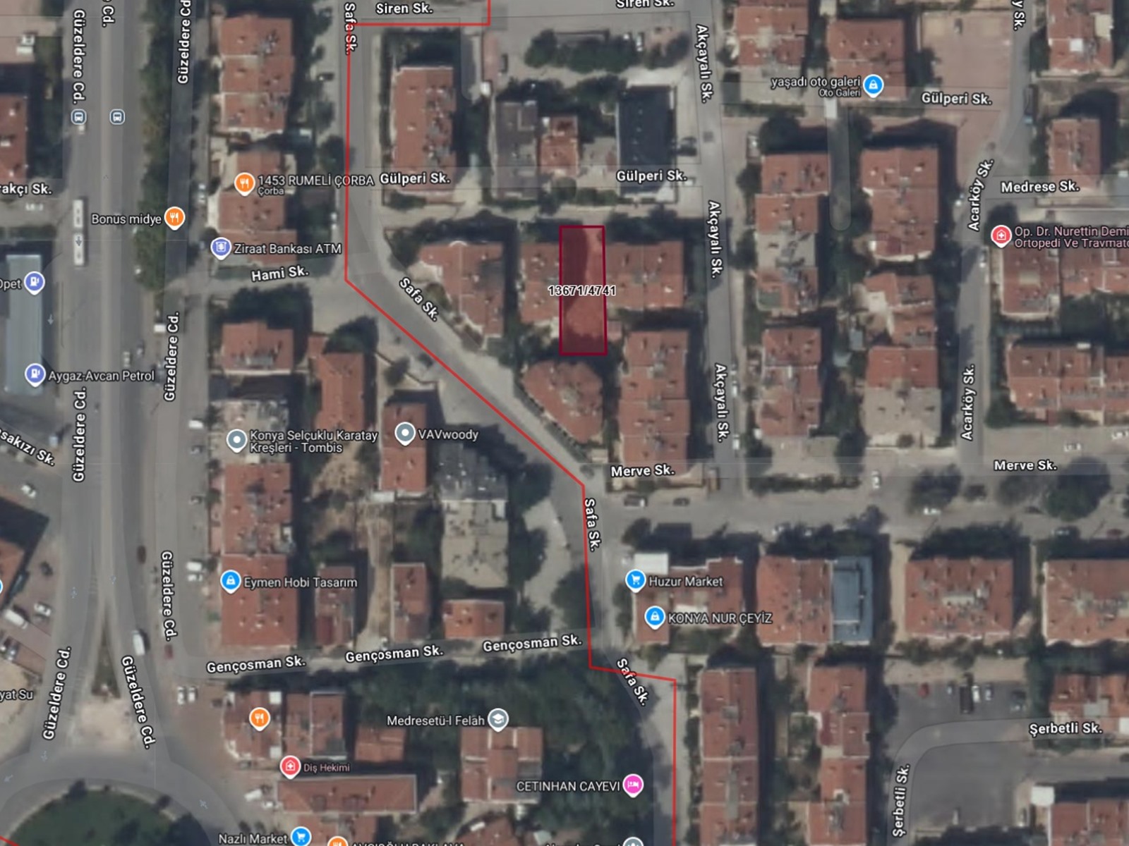 SAKARYA MAH 405m² 3KAT İMARLI SATILIK ARSA